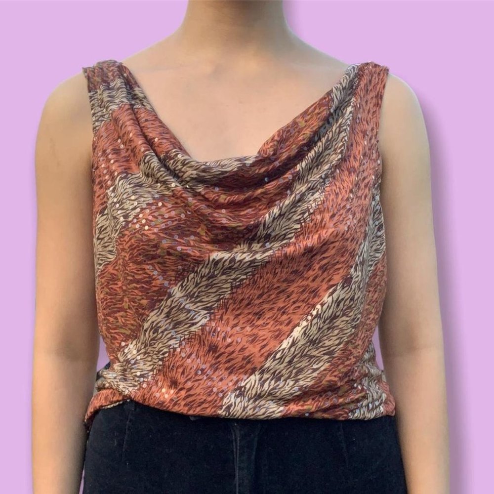 VINTAGE FUNKY SEQUIN DISCO TOP